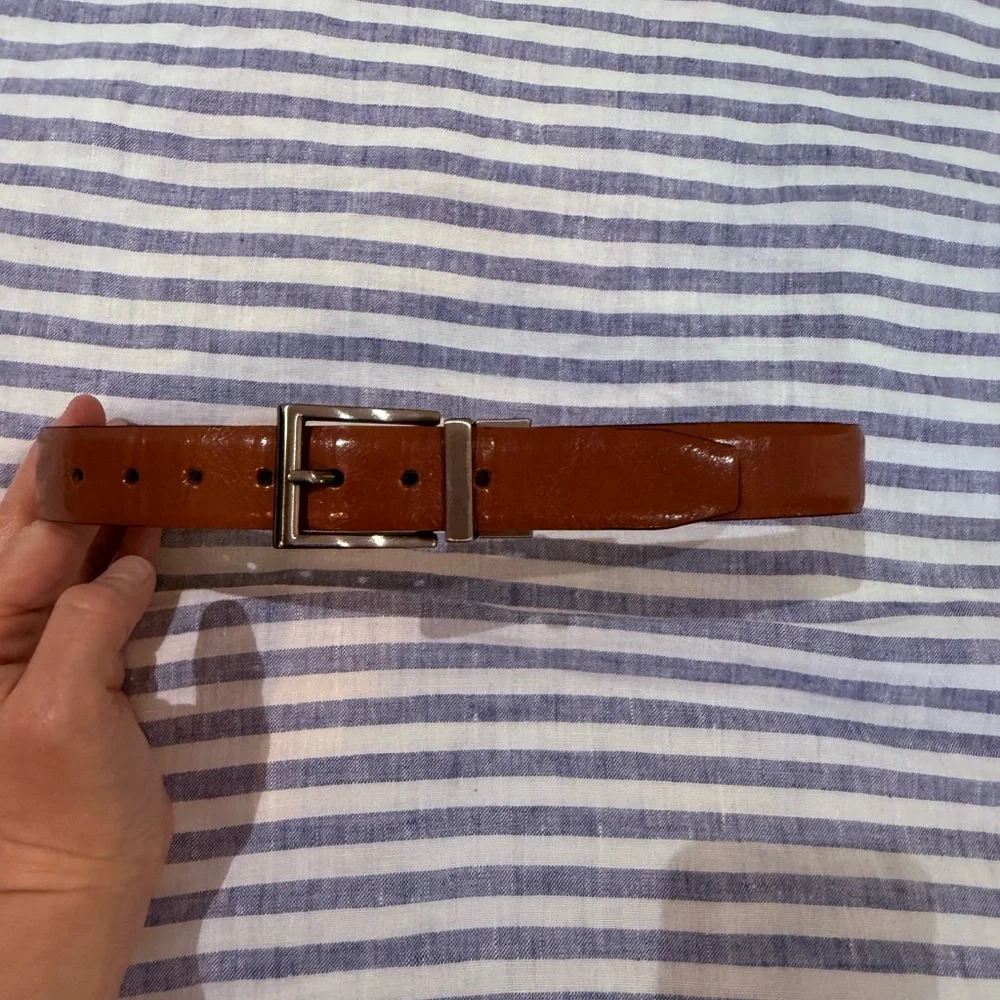 Chaps Kids Black & Brown Reversible Faux Leather Belt